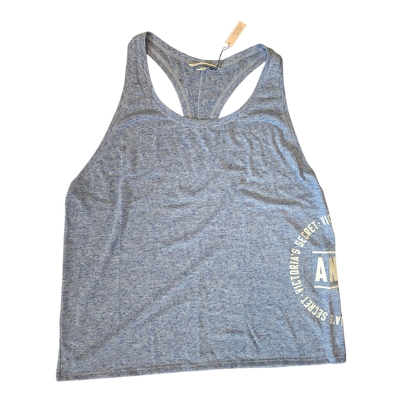 2 NWT Victoria's Secret Angel Racerback MuscleTank Tops Blue Black Size Large - Picture 4 of 13